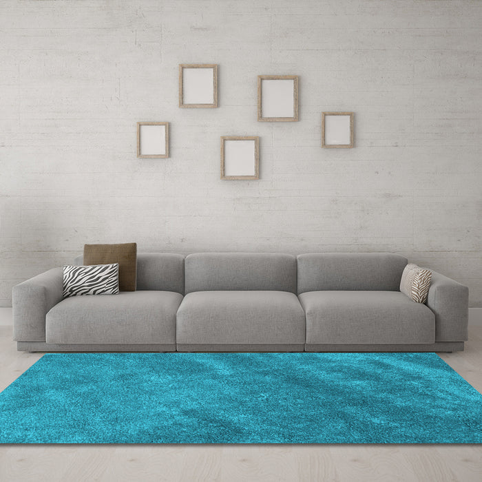 Machine Washable Abstract Light Blue Contemporary Rug in a Living Room, wshcon1736lblu