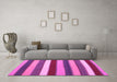 Machine Washable Southwestern Pink Country Rug in a Living Room, wshcon1737pnk