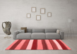 Country Red Washable Rugs