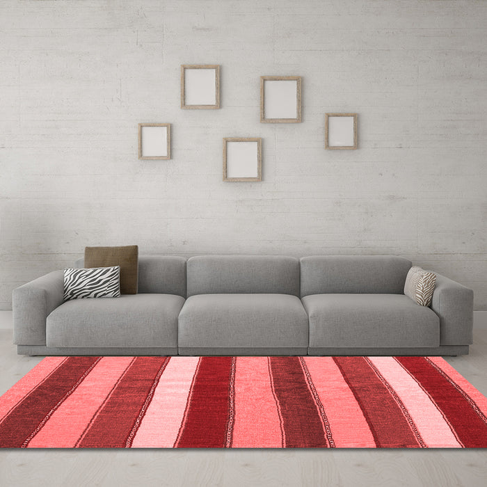 Country Red Washable Rugs
