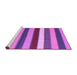 Sideview of Machine Washable Southwestern Purple Country Area Rugs, wshcon1737pur