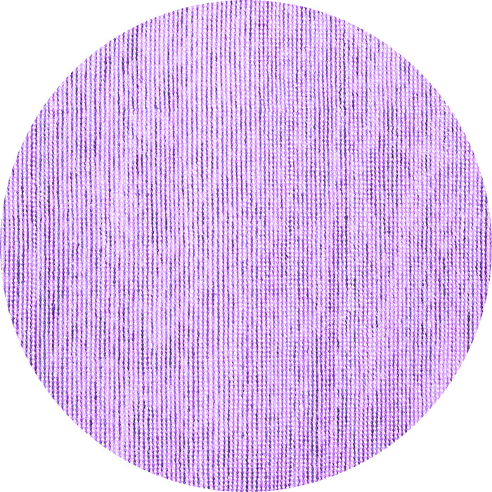 Round Abstract Purple Contemporary Rug, con1738pur
