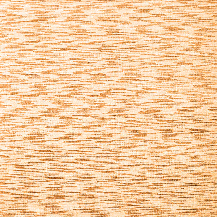 Round Machine Washable Solid Orange Modern Area Rugs, wshcon1739org