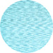 Round Solid Light Blue Modern Rug, con1739lblu