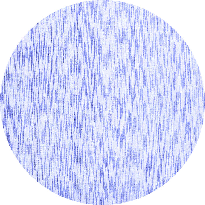 Round Machine Washable Solid Blue Modern Rug, wshcon1739blu