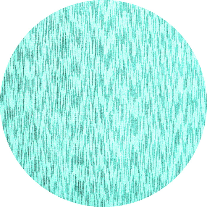 Round Solid Turquoise Modern Rug, con1739turq