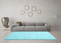 Machine Washable Solid Light Blue Modern Rug, wshcon1739lblu