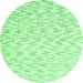 Round Solid Emerald Green Modern Rug, con1739emgrn