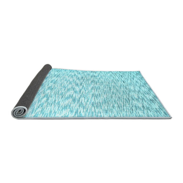 Sideview of Solid Light Blue Modern Rug, con1739lblu