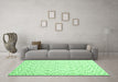 Machine Washable Solid Emerald Green Modern Area Rugs in a Living Room,, wshcon1739emgrn