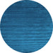 Round Machine Washable Abstract Light Blue Contemporary Rug, wshcon173lblu