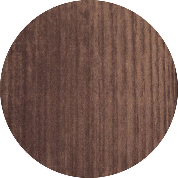 Round Machine Washable Abstract Brown Contemporary Rug, wshcon173brn