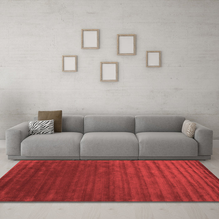 Contemporary Red Washable Rugs