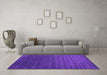 Machine Washable Abstract Purple Contemporary Area Rugs in a Living Room, wshcon173pur
