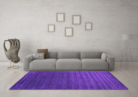 Machine Washable Abstract Purple Contemporary Rug, wshcon173pur