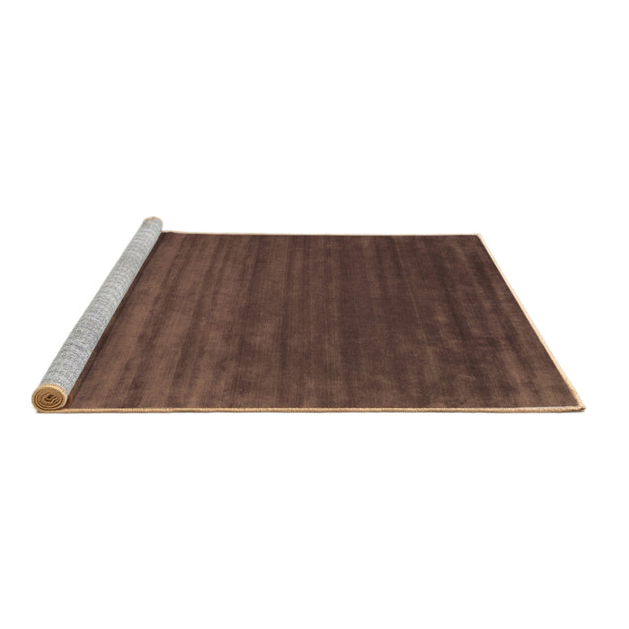 Sideview of Machine Washable Abstract Brown Contemporary Rug, wshcon173brn