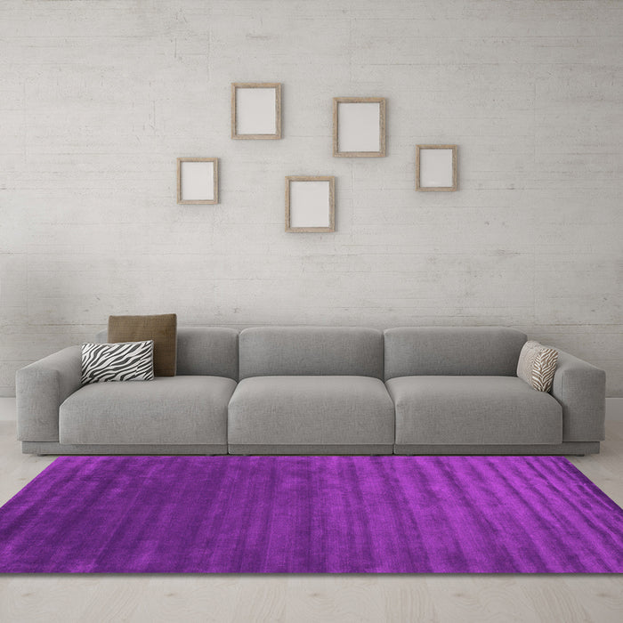 Machine Washable Abstract Pink Contemporary Rug in a Living Room, wshcon173pnk