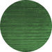 Square Abstract Green Contemporary Rug, con173grn