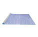 Sideview of Machine Washable Abstract Blue Contemporary Rug, wshcon1740blu