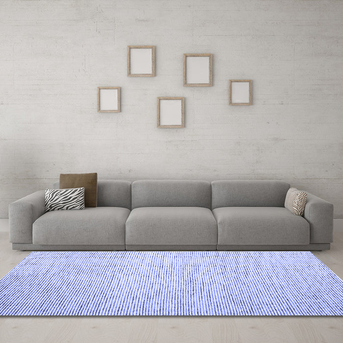 Machine Washable Abstract Blue Contemporary Rug in a Living Room, wshcon1740blu