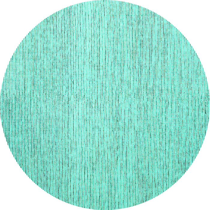 Round Machine Washable Abstract Turquoise Contemporary Area Rugs, wshcon1740turq