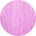 Round Machine Washable Abstract Pink Contemporary Rug, wshcon1740pnk