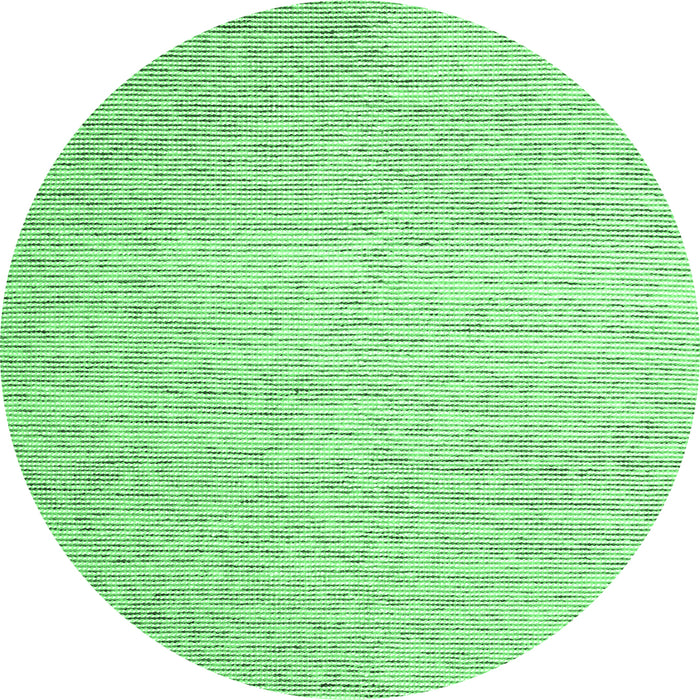 Round Machine Washable Abstract Emerald Green Contemporary Area Rugs, wshcon1740emgrn