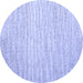 Round Machine Washable Abstract Blue Contemporary Rug, wshcon1740blu