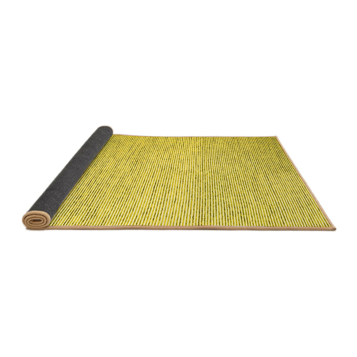 Sideview of Abstract Yellow Contemporary Rug, con1740yw