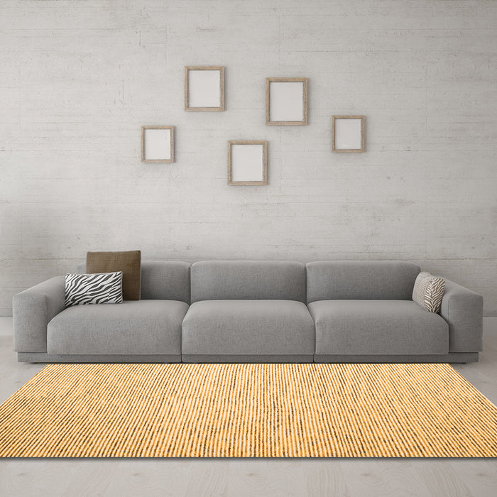 Machine Washable Abstract Orange Contemporary Area Rugs in a Living Room, wshcon1740org