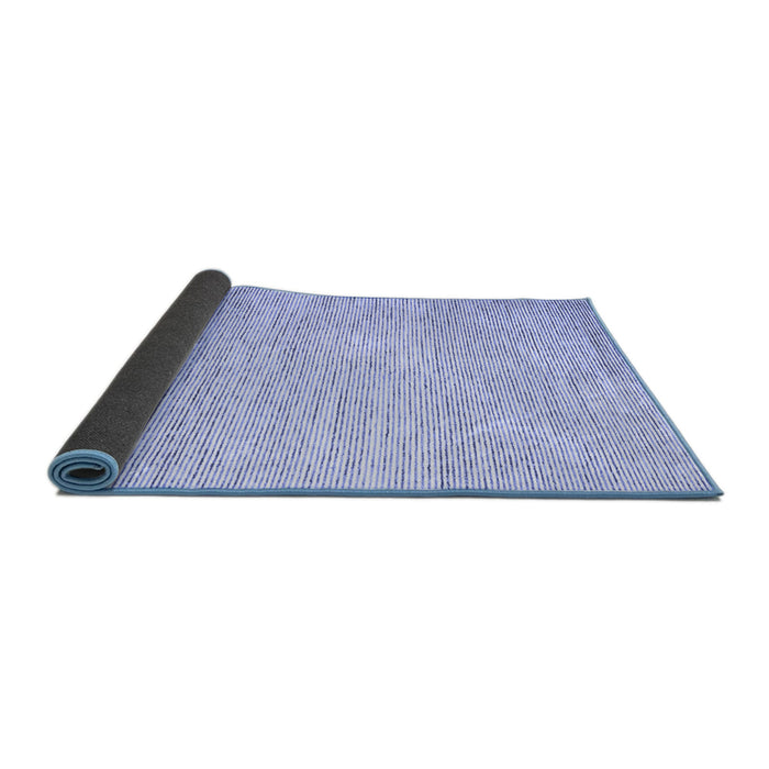 Sideview of Abstract Blue Contemporary Rug, con1740blu
