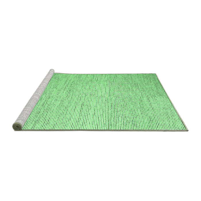 Sideview of Machine Washable Abstract Emerald Green Contemporary Area Rugs, wshcon1740emgrn
