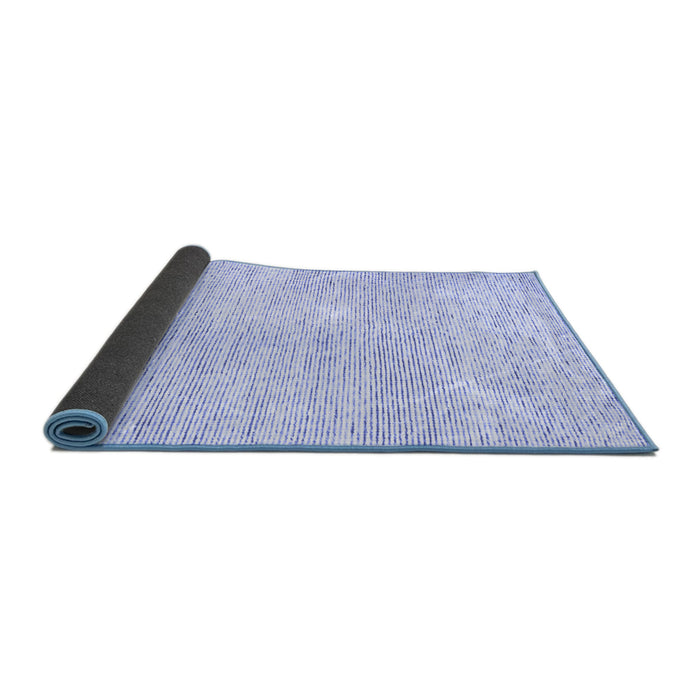 Sideview of Abstract Blue Contemporary Rug, con1741blu