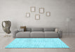 Machine Washable Abstract Light Blue Contemporary Rug in a Living Room, wshcon1741lblu