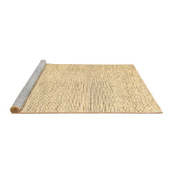 Sideview of Machine Washable Abstract Brown Contemporary Rug, wshcon1741brn