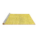 Sideview of Machine Washable Abstract Yellow Contemporary Rug, wshcon1741yw