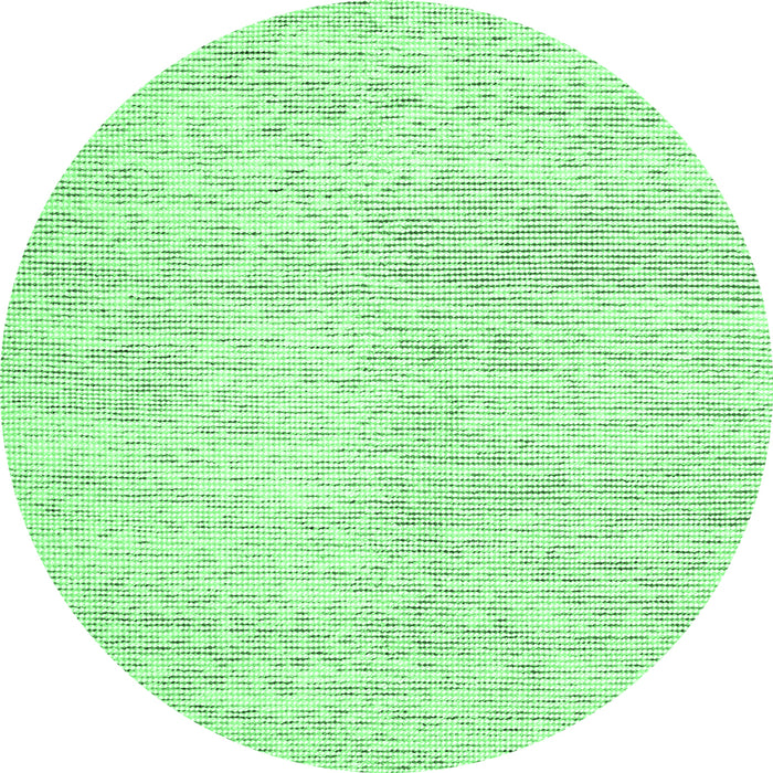 Round Abstract Emerald Green Contemporary Rug, con1741emgrn