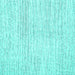 Square Abstract Turquoise Contemporary Rug, con1741turq