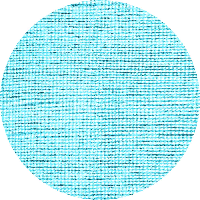 Round Abstract Light Blue Contemporary Rug, con1741lblu