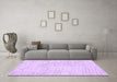 Machine Washable Abstract Purple Contemporary Area Rugs in a Living Room, wshcon1741pur