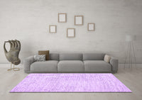 Machine Washable Abstract Purple Contemporary Rug, wshcon1741pur