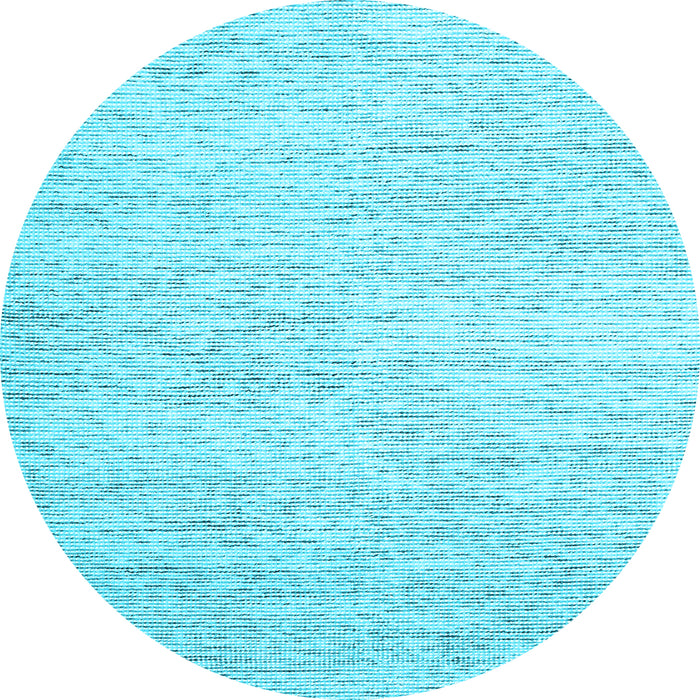Round Abstract Light Blue Contemporary Rug, con1742lblu