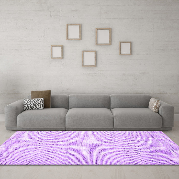 Machine Washable Abstract Purple Contemporary Area Rugs in a Living Room, wshcon1742pur