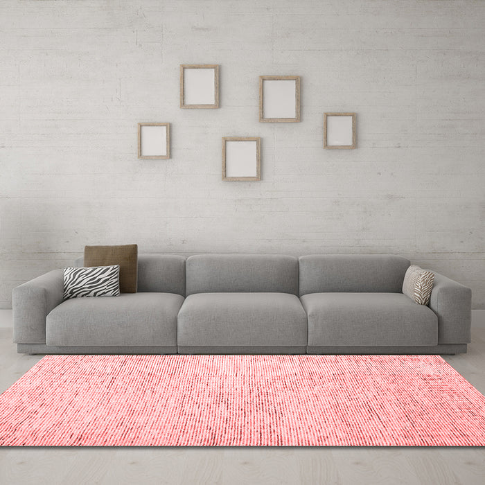 Contemporary Red Washable Rugs