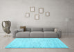 Machine Washable Abstract Light Blue Contemporary Rug in a Living Room, wshcon1742lblu