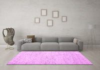 Machine Washable Abstract Pink Contemporary Rug, wshcon1742pnk