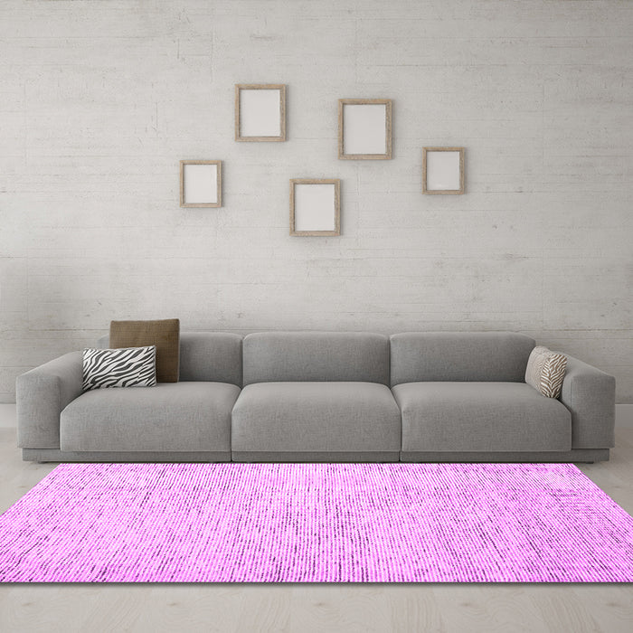 Machine Washable Abstract Pink Contemporary Rug in a Living Room, wshcon1742pnk