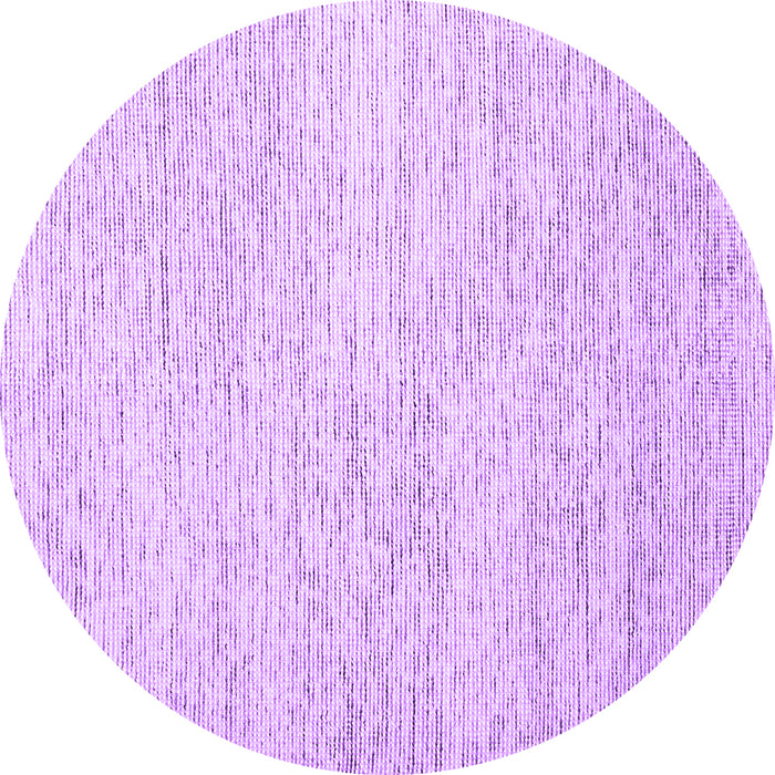 Round Abstract Purple Contemporary Rug, con1742pur