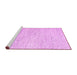 Sideview of Machine Washable Abstract Pink Contemporary Rug, wshcon1742pnk