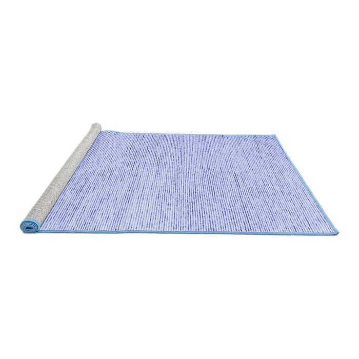 Sideview of Machine Washable Abstract Blue Contemporary Rug, wshcon1742blu